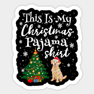 This is my Christmas Pajama Shirt Labrador Lover Dog Sticker